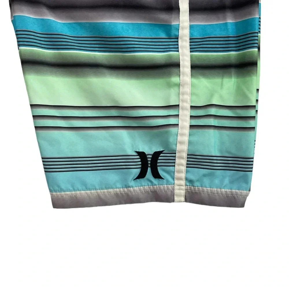 SH687 Mens Hurley Surfing Brand Striped Beach Board Shorts 33
